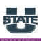 Utah State logo embroidery design, NCAA embroidery,Sport embroidery,Logo sport embroidery,Embroidery design.jpg