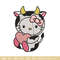 Cow Hello Kitty With Heart Embroidery Design, Hello Kitty Embroidery, Embroidery File, Cartoon shirt, Digital download..jpg