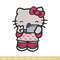 Hello kitty selfie Embroidery Design, Hello kitty Embroidery, Embroidery File, Anime Embroidery, Digital download.jpg