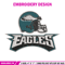 Philadelphia Eagles Helmet embroidery design, Eagles embroidery, NFL embroidery, sport embroidery, embroidery design..jpg