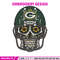 Skull Helmet Green Bay Packers embroidery design, Green Bay Packers embroidery, NFL embroidery, logo sport embroidery..jpg