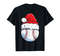 Adorable Christmas Baseball Ball Santa Hat Funny Sport Xmas Boys Men T-Shirt - Tees.Design.png
