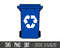 Blue wheelie bin svg, trash can svg, garbage can png, recycle bin svg, recycle bin outline, household waste cricut silhouette svg cut file.jpg