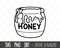 Honey pot SVG, honey svg, honey pot clipart png, bee svg, bee honey svg, dxf, honey jar svg, honey pot cricut silhouette svg cutting file.jpg