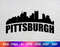 Pittsburgh City Svg, Silhouette Svg, Pittsburgh Skyline Svg, City Logo Svg, Instant Svg File.jpg