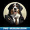 IL-1165_Bernese Mountain Dog Businessman Funny Business 1258.jpg