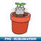 Cat Planter - Elegant Sublimation PNG Download