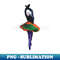Exquisite Ballerina Watercolor Vibrant Dance Art by Rita - Elegant Sublimation PNG Download