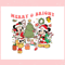 Vintage Merry And Bright Mickey And Minnie Christmas Tree PNG.jpg