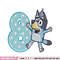 Bluey 8th Birthday Embroidery design, Bluey Cartoon Embroidery, Disney Embroidery, Embroidery File, digital download 1.jpg