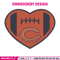 Heart Chicago Bears embroidery design, Chicago Bears embroidery, NFL embroidery, sport embroidery, embroidery design. (2.jpg