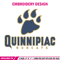 Quinnipiac University logo embroidery design, NCAA embroidery,Sport embroidery,Logo sport embroidery,Embroidery design.jpg