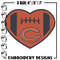 Heart Chicago Bears embroidery design, Chicago Bears embroidery, NFL embroidery, sport embroidery, embroidery design. (2.jpg