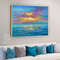 seascape-wall-art-sunset-original-oil-painting-california-beach-art-turquoise-living-room-decor