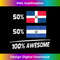 Half Dominican Half Salvadorian Dominican El Salvador Flag 1 - PNG Transparent Digital Download File for Sublimation