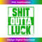 St Patricks Day Funny Shit Outta Luck Shamrock n Boy Girl 1 - Vintage Sublimation PNG Download