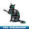 Cat with Fish Pattern - PNG Transparent Sublimation File - Spice Up Your Sublimation Projects