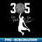 305 Miami Basketball Hoops - Premium Sublimation Digital Download