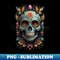 Sugar Skull Dia de los Muertos Mexican Day Of The Dead Tattoo Art Culture Punk Rock Goth Skeleton - Elegant Sublimation PNG Download