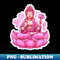 RN-17312_Pink Buddha Statue  abstract bright designer sticker   maditate with buddha symbol 2522.jpg