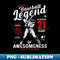 21th Birthday Gift Baseball Legend 70 Years - Exclusive PNG Sublimation Download