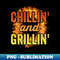 Funny Grilling Dad BBQ Season Chilling And Grilling - Instant PNG Sublimation Download