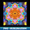 Psychedelic Hippie Orange and Blue - High-Resolution PNG Sublimation File
