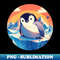 penguin - Vintage Sublimation PNG Download