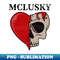 Mclusky  Skull Love Style - Premium PNG Sublimation File