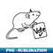 Black and White Rat says Vote Outline - Elegant Sublimation PNG Download