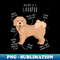 Cavapoo Dog Anatomy - Instant PNG Sublimation Download