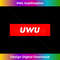 uwu  Red Box 1 - Vintage Sublimation PNG Download