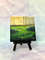 Original Small Acrylic Landscape Painting on Canvas with Free display easel  Sunrise in the meadow Ready to display.jpg