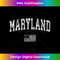 Maryland T-Shirt Vintage American Flag Sports Design Tee - Elegant Sublimation PNG Download