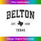 Belton Texas TX Vintage Sports Design Black Print - Retro PNG Sublimation Digital Download
