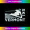 Retro Ski Vermont Tshirt - Vintage Snow Ski Tshirt - Exclusive PNG Sublimation Download