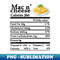 Mac and Cheese Nutrition Funny Thanksgiving Mac N' Cheese - Stylish Sublimation Digital Download