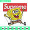 Spongebob Squarepants Supreme Embroidery design, Spongebob Embroidery, cartoon design, Embroidery File, Digital download.jpg