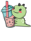 DINOSAUR WITH BUBBLE TEA .png