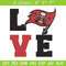 Tampa Bay Buccaneers Love embroidery design, Buccaneers embroidery, NFL embroidery, logo sport embroidery..jpg