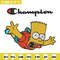 Bart Simpson Champion Embroidery design, Simpson Embroidery, cartoon design, Embroidery File, Instant download..jpg