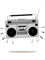 Stereophonics  Silver Vintage Boombox - By Asdev     .png