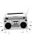 Stereophonics  Silver Vintage Boombox - By Asdev  .png