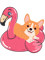 Funny Corgi Flamingo Floater Trendy Summer Dog Lover.png