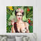 Frida Kahlo Wall Art, Canvas Gift, Kitchen Decor Wall Decor, Famous Wall Art, Glass Wall Table, Personalized Gift Box Printed, Green Canvas,.jpg