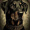 Gothic Style Rott Weiler Portrait Digital Printable JPG 300 dpi .jpg