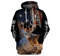 Personalized Hunting Deer Hunting American Flag - 3D Printed Pullover Hoodie