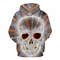 Skull Design Hoodie 3D, Personalized All Over Print Hoodie 3D