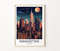 Manhattan New York Travel Print, New York travel Poster Print, New York Manhattan Wall Art, City Skyline Travel Poster.jpg