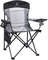 ALPHA CAMP Oversized Mesh Back Camping Folding Chair Heavy Duty Support 350 LBS Collapsible Steel Frame Quad Chair Padded Arm Chair with Cup Holder Portable for